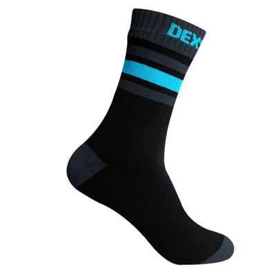 Dexshell - Ultra Dri Sports Socks Aqua Blue stripe - L - love-cycling-tech