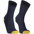 Dexshell - Ultra Thin Crew Socks Navy Lime Yellow - M - love-cycling-tech