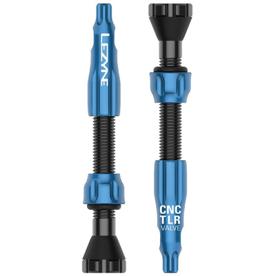 Lezyne - CNC TLR Valve Caps Only (Pair) - Blue - love-cycling-tech