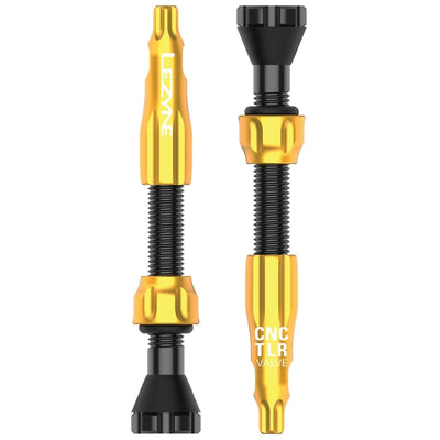 Lezyne - CNC TLR Valve Caps Only (Pair) - Gold - love-cycling-tech