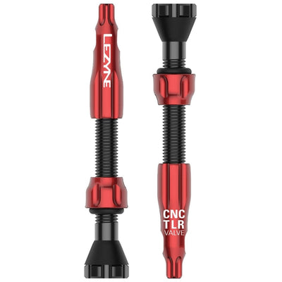 Lezyne - CNC TLR Valve Caps Only (Pair) - Red - love-cycling-tech