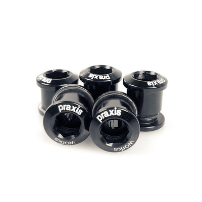 Praxis - SPARE - Chainring Bolts Alloy Black (5 pack) - love-cycling-tech