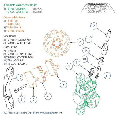 TEKTRO SPARES - AUC - Brake Lever Clamp Bolt - love-cycling-tech