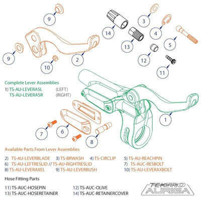 TEKTRO SPARES - AUC - Hose Retainer Cover - love-cycling-tech